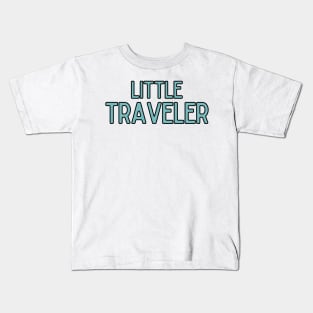 Little Traveler - Blue Travel Design Kids T-Shirt